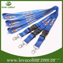 Screen Print Polyester Nylon ID Lanyards With Bull Dog Clip
